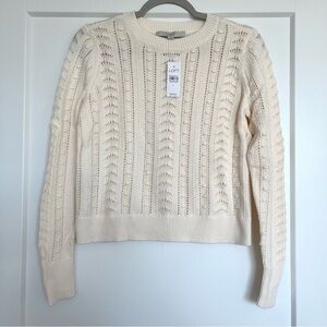 LOFT Cropped Bobble Knit Sweater